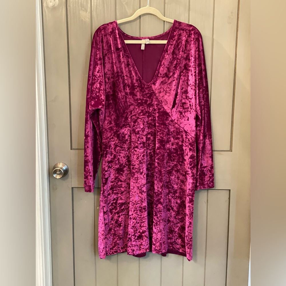 Fuschia Long Sleeved Dress